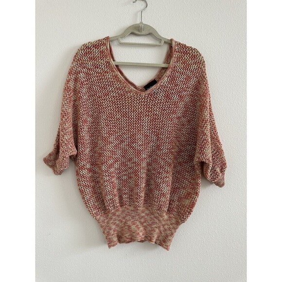 Lane Bryant Womens Sweater 18/20 Open Knit Lightweight Dolman Sleeve Peach Beige - Picture 1 of 6